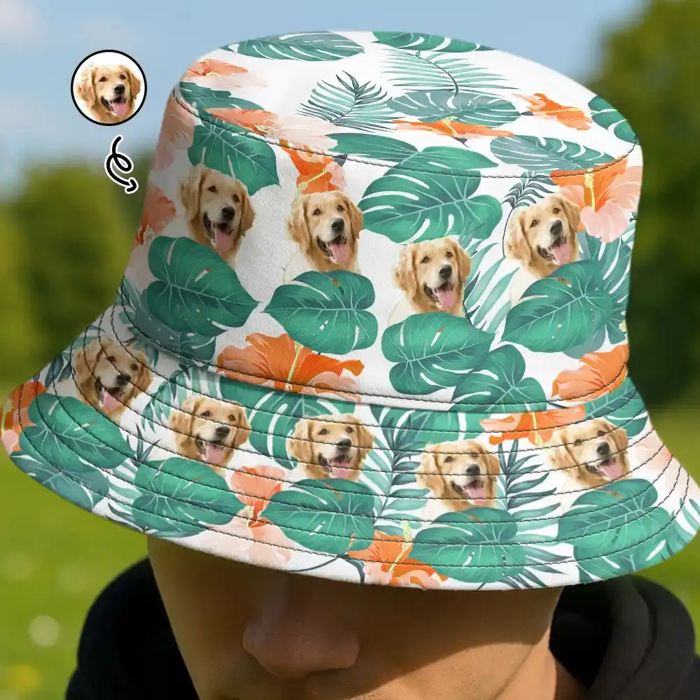 Custom Photo Tropical Pet Face - Personalized Bucket Hat
