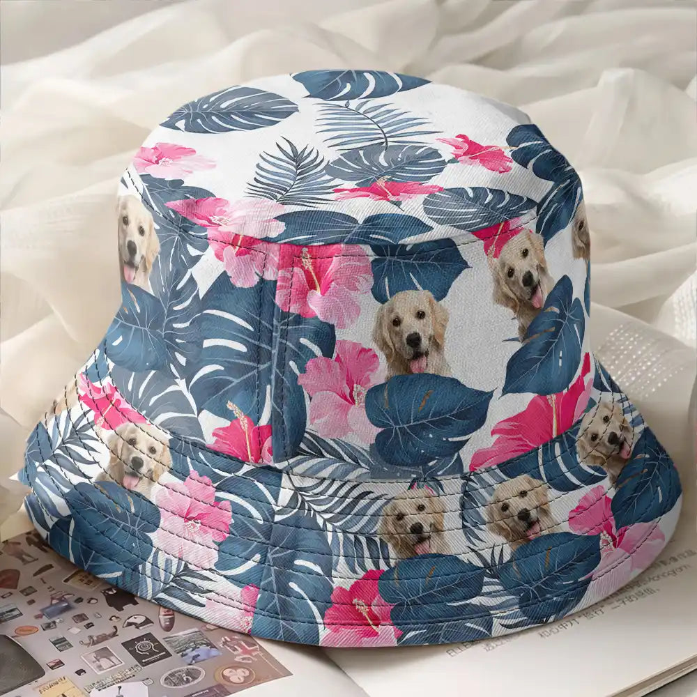 Custom Photo Tropical Pet Face - Personalized Bucket Hat