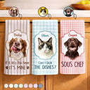 Custom Photo Realistic Watercolor Art If It Hits The Floor It's Mine - Personalized Kitchen Towel