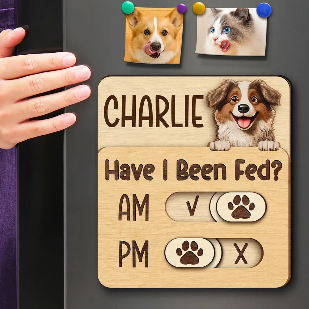 Cute Dog Cat Food Medicine Tracker - Personalized Pet Feeding Tracker Magnet