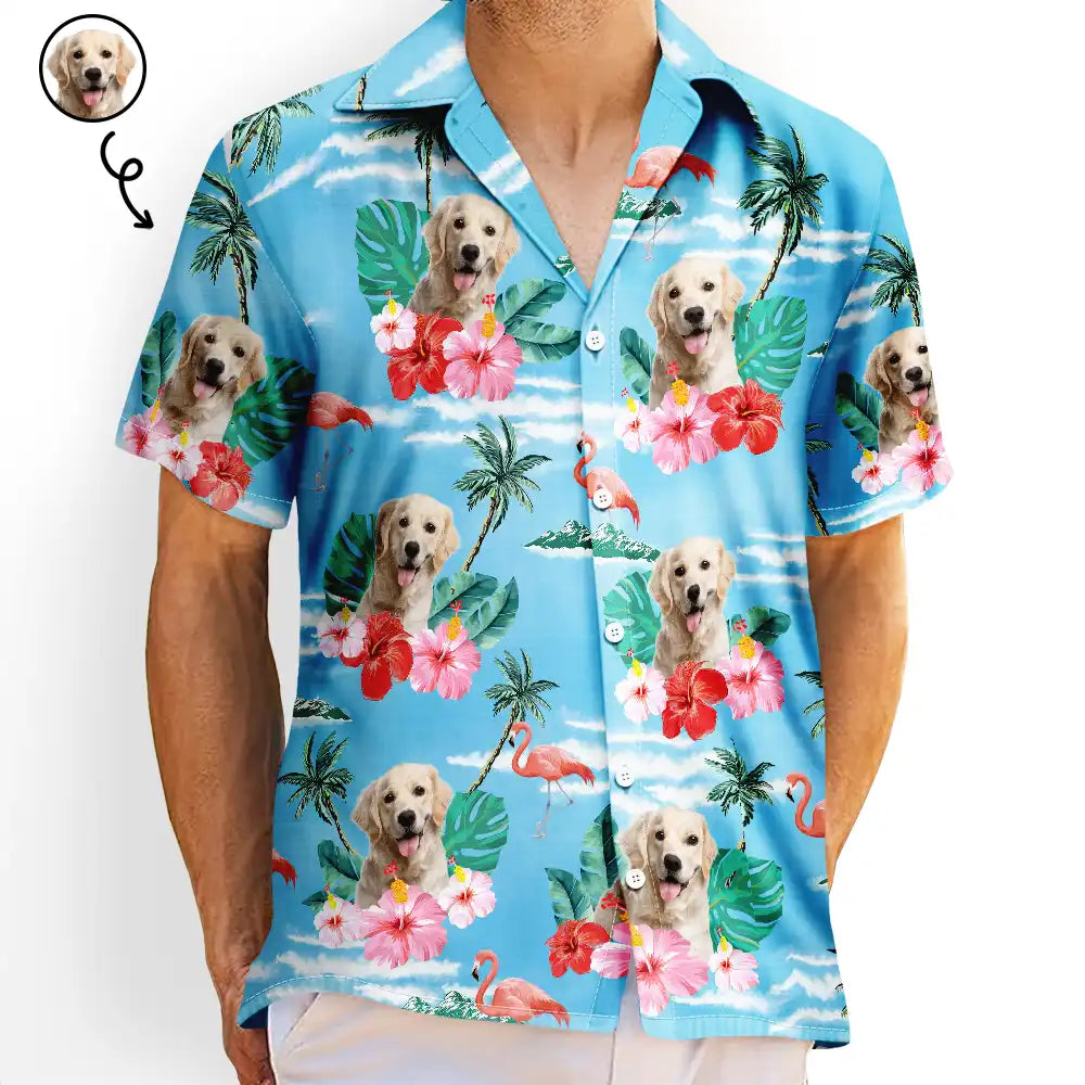 Custom Photo Beach-Ready With My Pet - Personalized Hawaiian Shirt