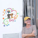 Dog Mom And Her Big-Eyed Pup - Personalized Decor Decal