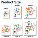 Dog Mom And Her Big-Eyed Pup - Personalized Decor Decal