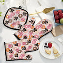 Custom Photo Best Dog Mom Dog Dad - Personalized Oven Mitts, Pot Holders