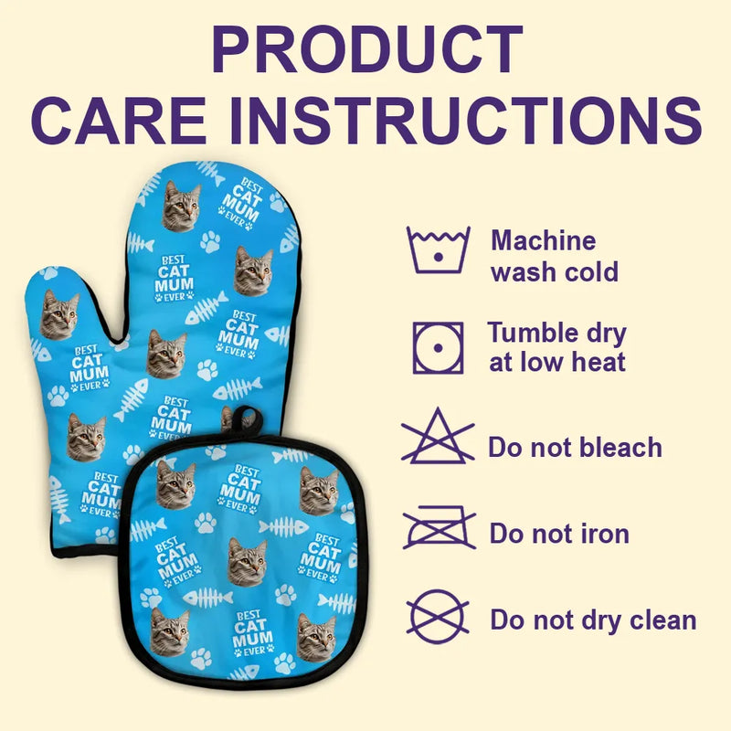 Custom Photo Best Dog Mom Dog Dad - Personalized Oven Mitts, Pot Holders