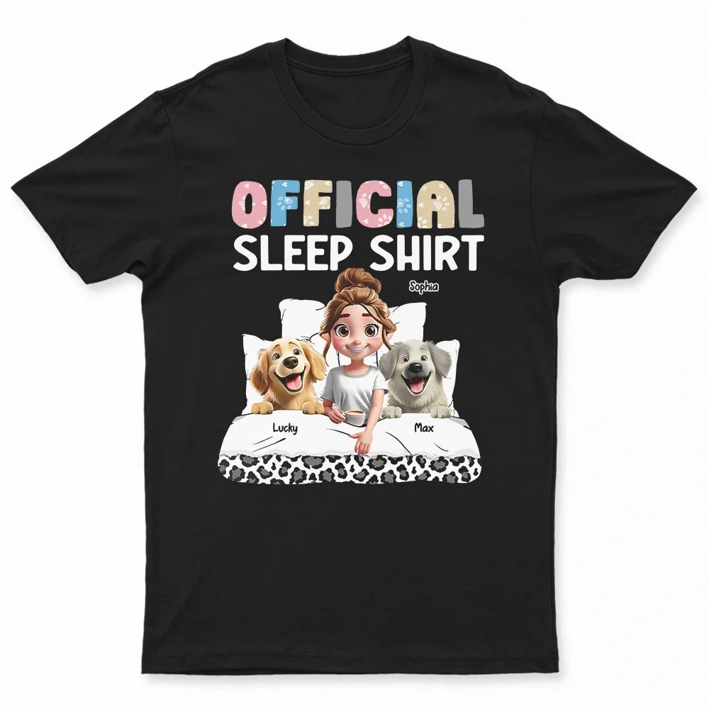 Official Sleep Shirt Dog Mom - Personalized T Shirt