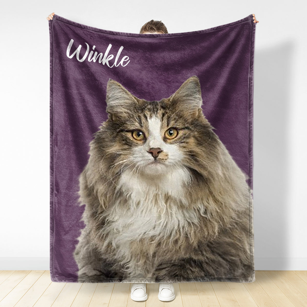 Custom Photo & Name Pet Blanket - Personalized Fleece Blanket