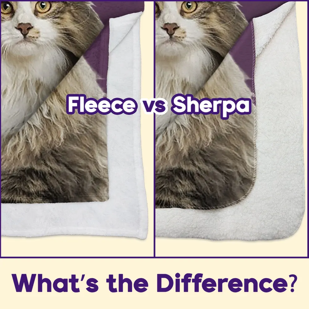 Custom Photo & Name Pet Blanket - Personalized Fleece Blanket