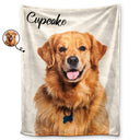 Custom Photo & Name Pet Blanket - Personalized Fleece Blanket