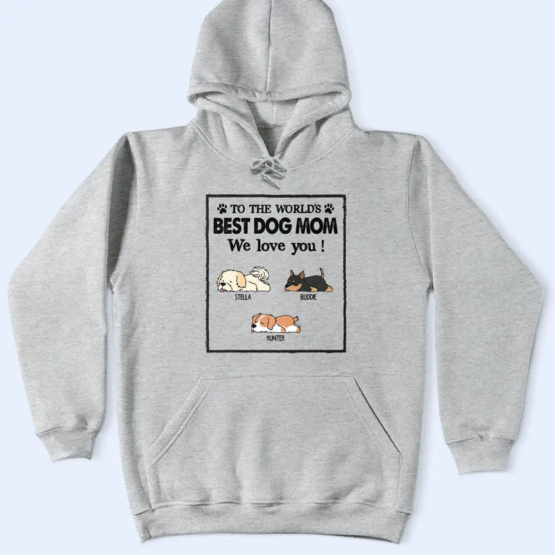 Au meilleur papa chien du monde, maman chien, je t'aime - T-shirt personnalisé