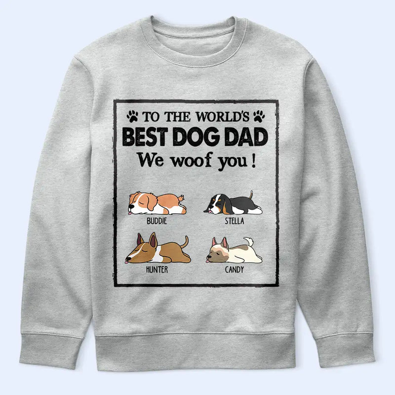 Au meilleur papa chien du monde, maman chien, je t'aime - T-shirt personnalisé