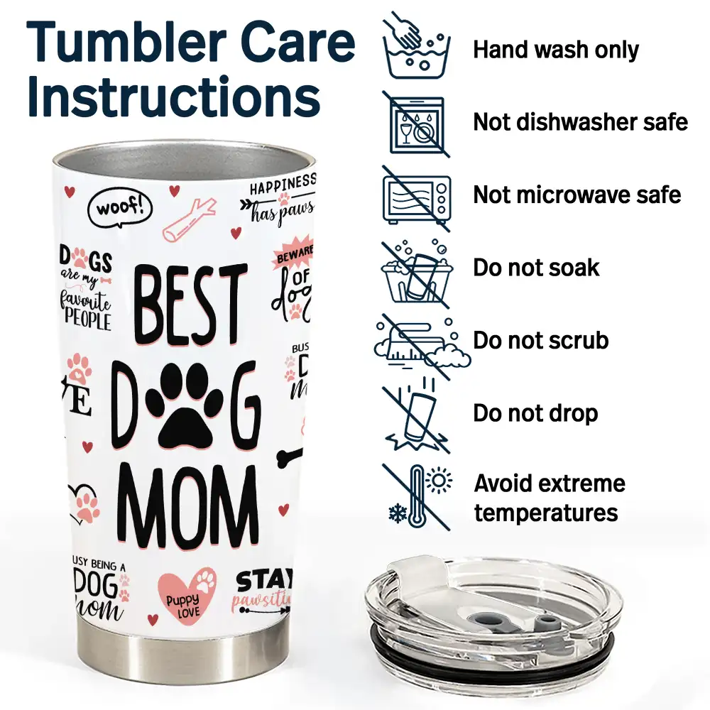 Puppy Love From The Best Dog Mom - Personalized Tumbler