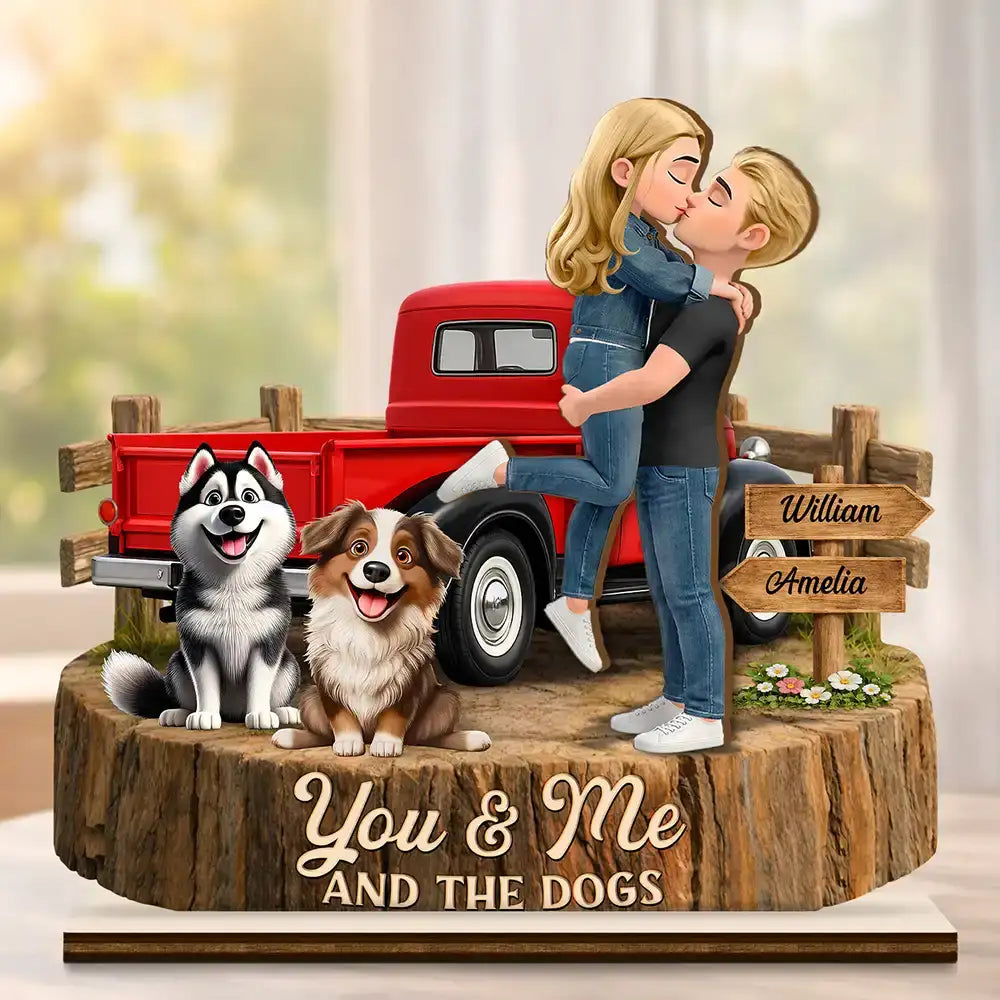 Flannel Standing You And Me We Got This - Personalized Custom Shaped Wooden Plaque