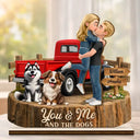 Gift For Boyfriend,Gift For Couples,Gift For Wife,Gift For Girlfriend,Gift For Husband,LGBT,Love - Flannel Standing You And Me We Got This - Personalized Custom Shaped Wooden Plaque