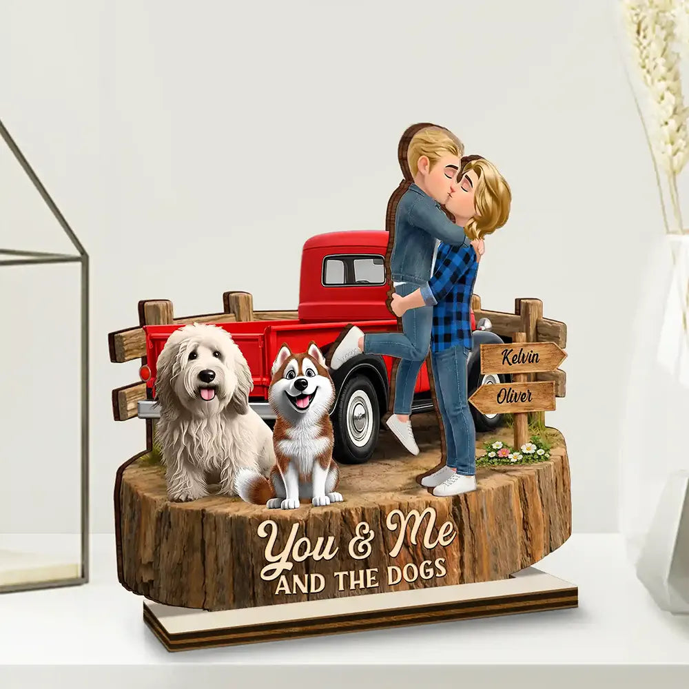 Gift For Boyfriend,Gift For Couples,Gift For Wife,Gift For Girlfriend,Gift For Husband,LGBT,Love - Flannel Standing You And Me We Got This - Personalized Custom Shaped Wooden Plaque