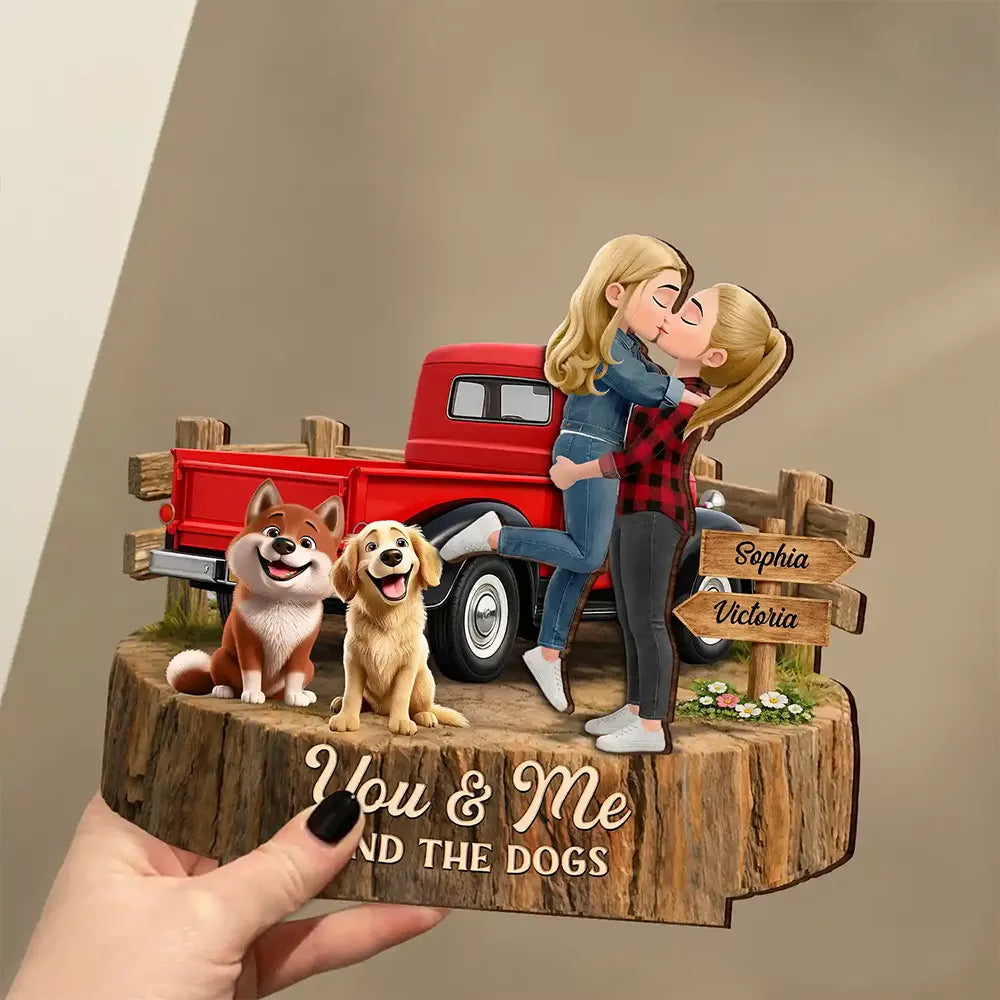 Gift For Boyfriend,Gift For Couples,Gift For Wife,Gift For Girlfriend,Gift For Husband,LGBT,Love - Flannel Standing You And Me We Got This - Personalized Custom Shaped Wooden Plaque