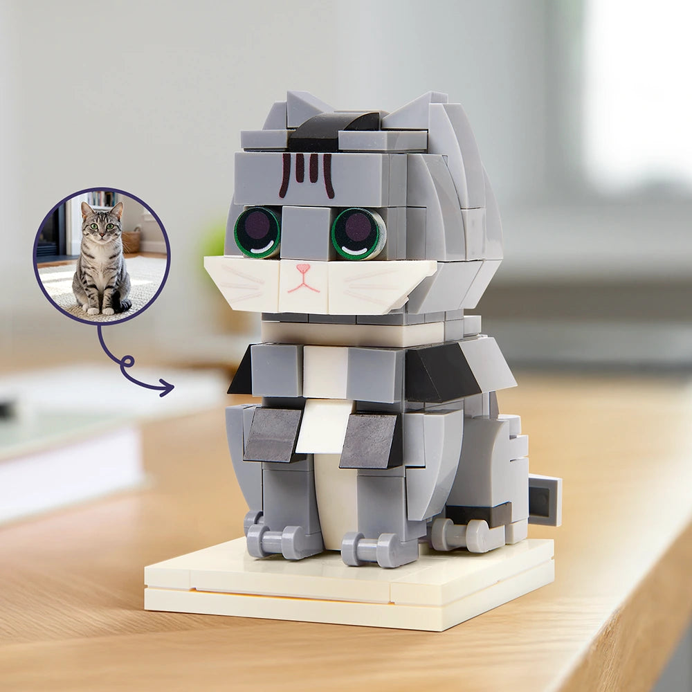 Full Body Cat Keepsake - Personalized Brick Figure