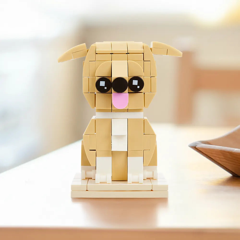 Dog Lovers,Dog Mom,Dog Dad,Pet Lovers,Pet Mom,Pet Dad,Love - Full Body Dog Keepsake - Personalized Brick Figure