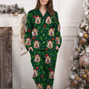 Custom Photo Funny Pet Face - Christmas Gift For Family - Personalized Long Pajamas Set
