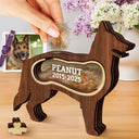 Dog Lovers,Dog Mom,Dog Dad,Pet Lovers,Pet Mom,Pet Dad,Memorial,Sad-German Shepherd Dog Memorial Shadowbox Fur Keepsake - Personalized Pet Shaped Wooden Keepsake