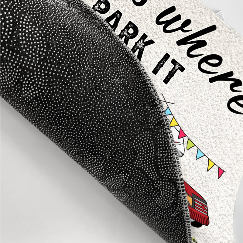 You, Me And The Dogs Home Is Where We Park It - Gift For Camping Lovers - Personalized Doormat