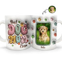 Custom Photo World’s Best Dog Mom - Gift For Dog Lovers - 3D Inflated Effect Printed Mug, Personalized White Edge-to-Edge Mug