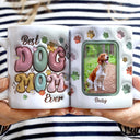 Custom Photo World’s Best Dog Mom - Gift For Dog Lovers - 3D Inflated Effect Printed Mug, Personalized White Edge-to-Edge Mug