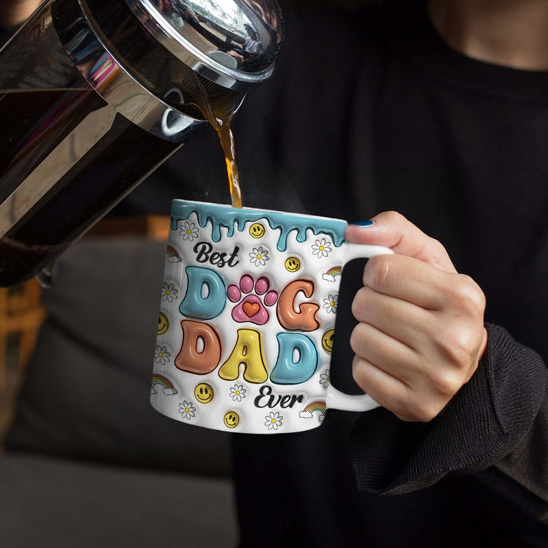 Mug personnalisé avec photo « Merci pour tous les caresses sur le ventre » - Imprimé effet 3D, blanc, bord à bord