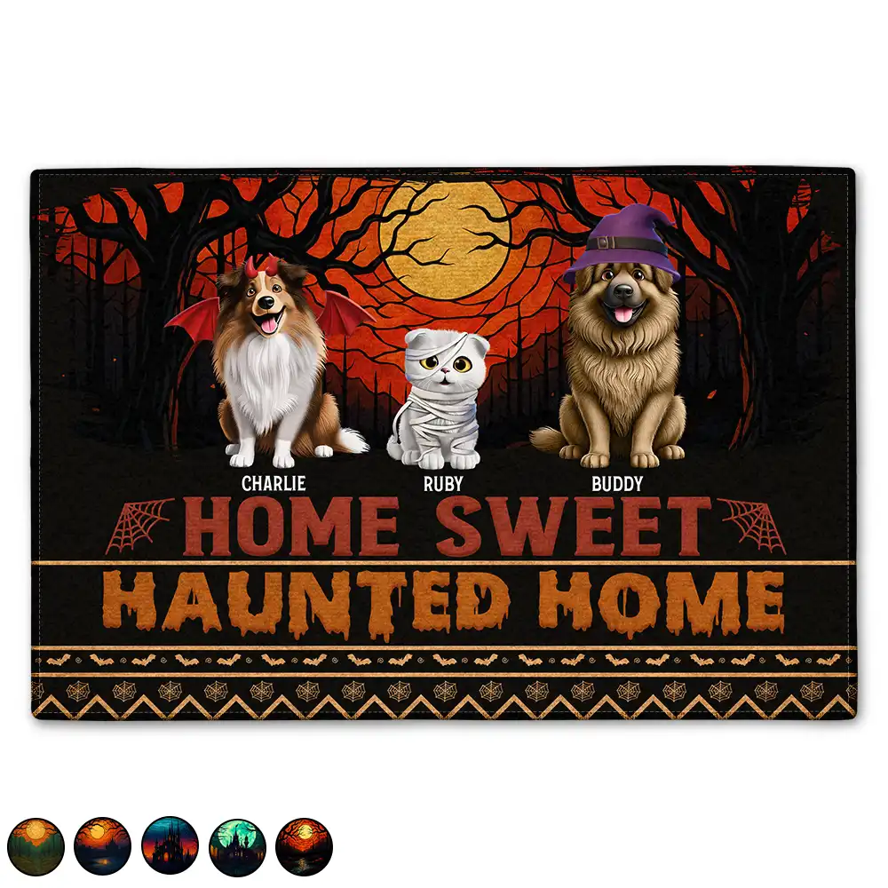 Funny Home Sweet Haunted Home Pet Lovers - Personalized Doormat – VIO PAW