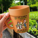 Dog Lovers,Dog Mom,Dog Dad,Gift For Men,Gift For Women,Happy,Pet Mom,Pet Lovers,Pet Dad - I Just Want To Work In My Garden Pet Lover - Personalized Plant Pot Ceramic Mug