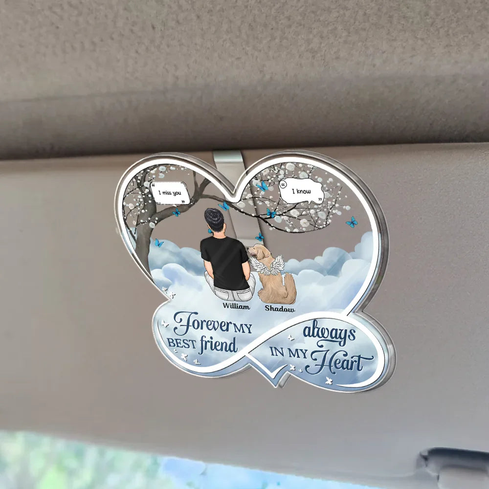 If Love Could Have Saved You Pet Memorial - Personalized Custom Shaped Acrylic Car Visor Clip