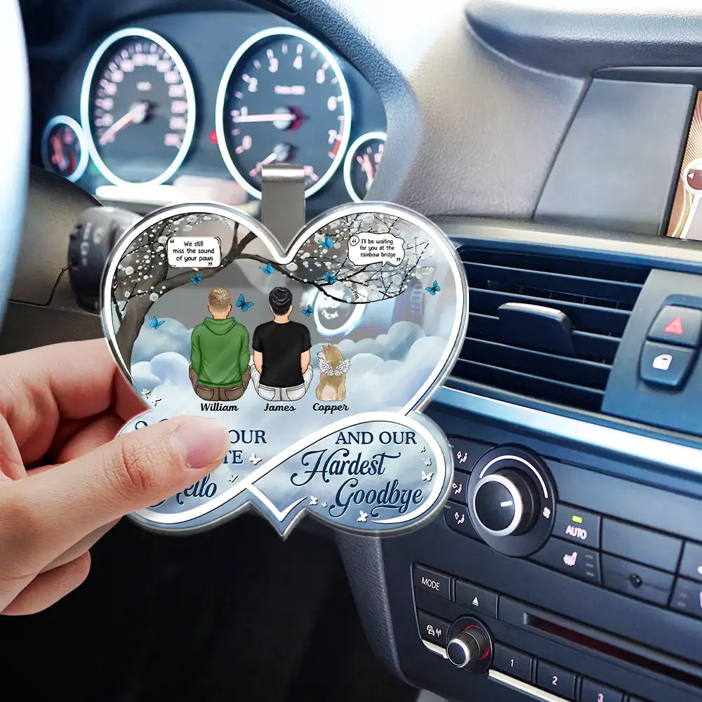 If Love Could Have Saved You Pet Memorial - Personalized Custom Shaped Acrylic Car Visor Clip