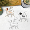 Dog Lovers,Pet Lovers,Dog Mom,Happy-Jack Russell Terrier Shaped, Dog Lovers Charm - Personalized Dog Leather Bag Charm, Keychain