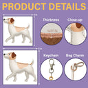 Dog Lovers,Pet Lovers,Dog Mom,Happy-Jack Russell Terrier Shaped, Dog Lovers Charm - Personalized Dog Leather Bag Charm, Keychain