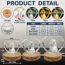 Pet Lovers,Cat Lovers,Dog Lovers,Sad,Memorial,Family - Custom Photo Forever Loved Memorial Dog Cat - Personalized Crystal Heart Shaped Lamp