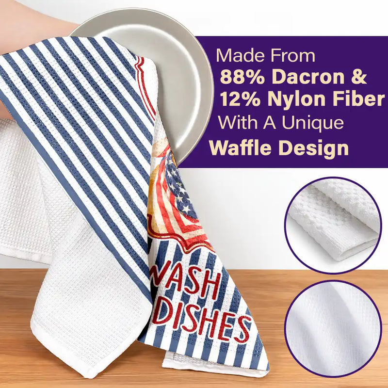 Custom Photo Realistic Watercolor Art If It Hits The Floor It's Mine - Personalized Kitchen Towel