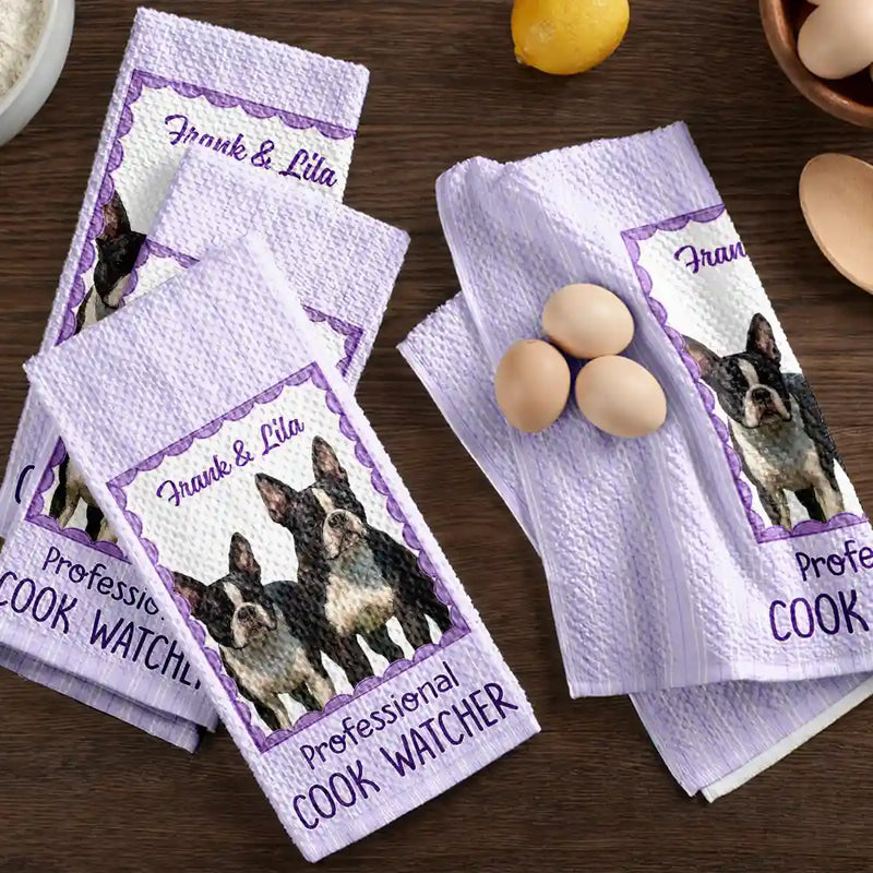Custom Photo Realistic Watercolor Art If It Hits The Floor It's Mine - Personalized Kitchen Towel
