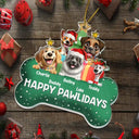 Pet Lovers,Christmas,Funny,Dog Lovers - Merry Woofmas 3D Effect Dog - Personalized Custom Shaped Acrylic Ornament