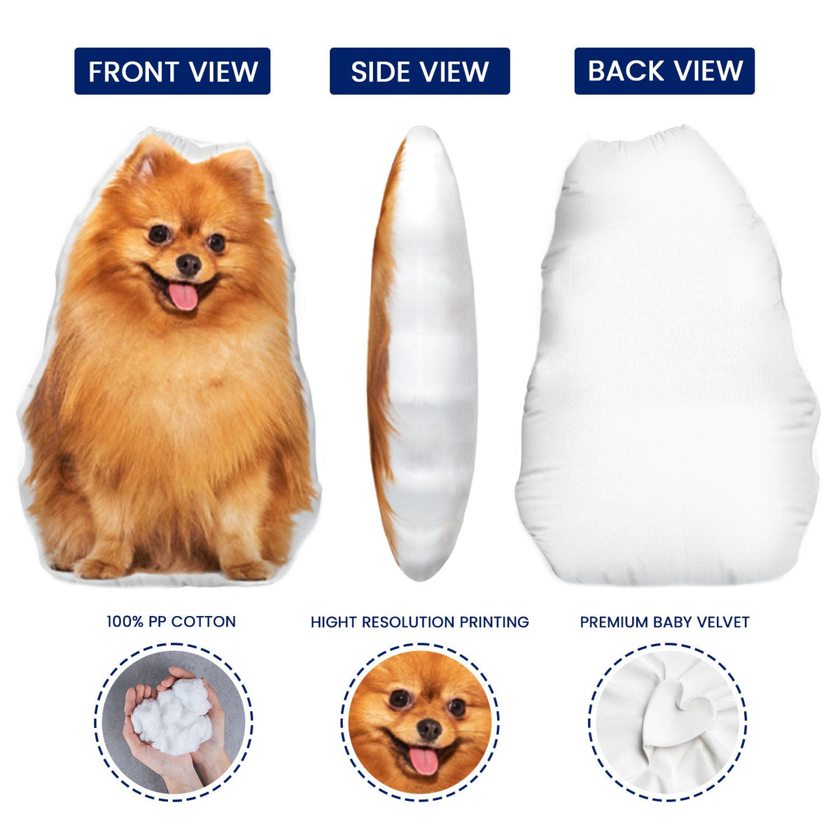 Custom Photo Pet-Shaped Pillow To Hug Your Beloved - Personalized Custom Shape Pillow