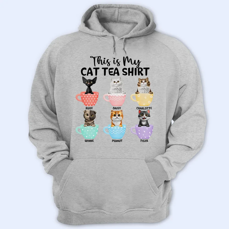 Gift For Yourself,Gift For Women,Cat Lovers,Cat Mom,Cat Dad,Pet Lovers,Pet Mom,Pet Dad,Happy - My Cat Tea Shirt - Personalized T Shirt