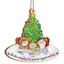 On The Naughty List And We Regret Nothing Funny - Christmas Gift For Cat Lovers - Personalized Custom Shaped Wooden Ornament
