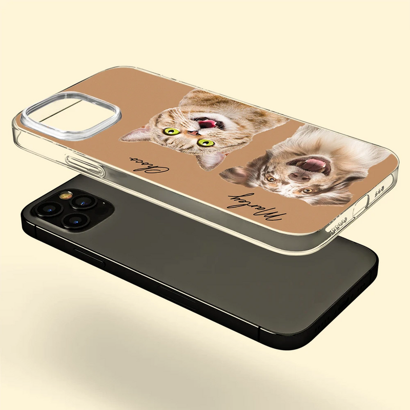 Custom Photo Dogs And Cats That Are Yours - Gift For Pet Lovers - Personalized Clear Phone Case