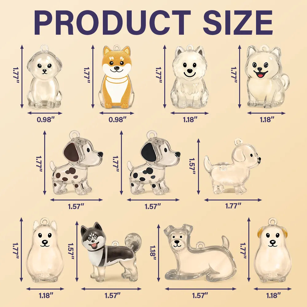 Sad,Memorial,Dog Lovers-Dog Memorial Keepsake With Custom Name - Personalized Dog Hair Collector Keychain Bag Charm Memorial Storage Box