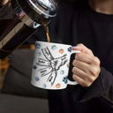 Best Cat Dad Ever Paws And Human Hand Fist Bump - 3D Inflated Effect Printed Mug, Personalized White Edge-to-Edge Mug