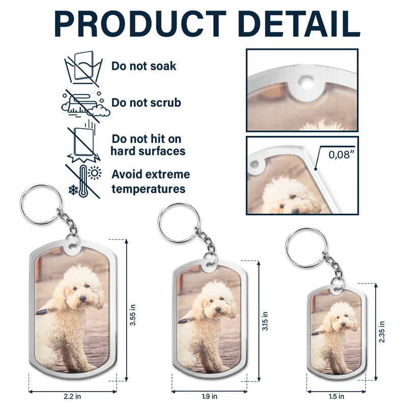 Custom Photo When Tomorrow Starts Without Me - Personalized Aluminum Keychain