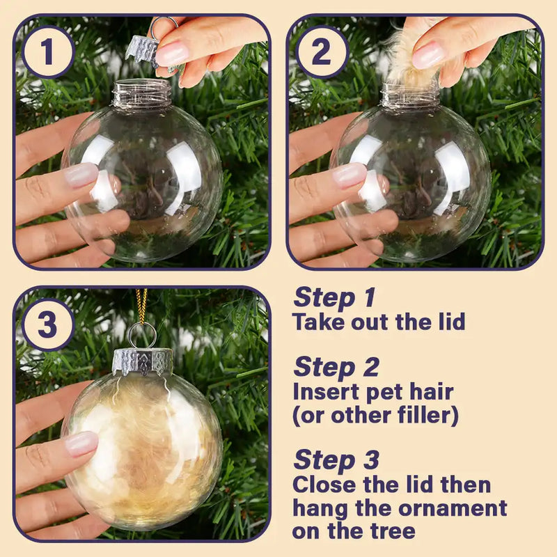 Dog Lovers,Christmas,Love-Dog Line Sketch Face Custom Name - Personalized Fillable Clear Ball Ornament