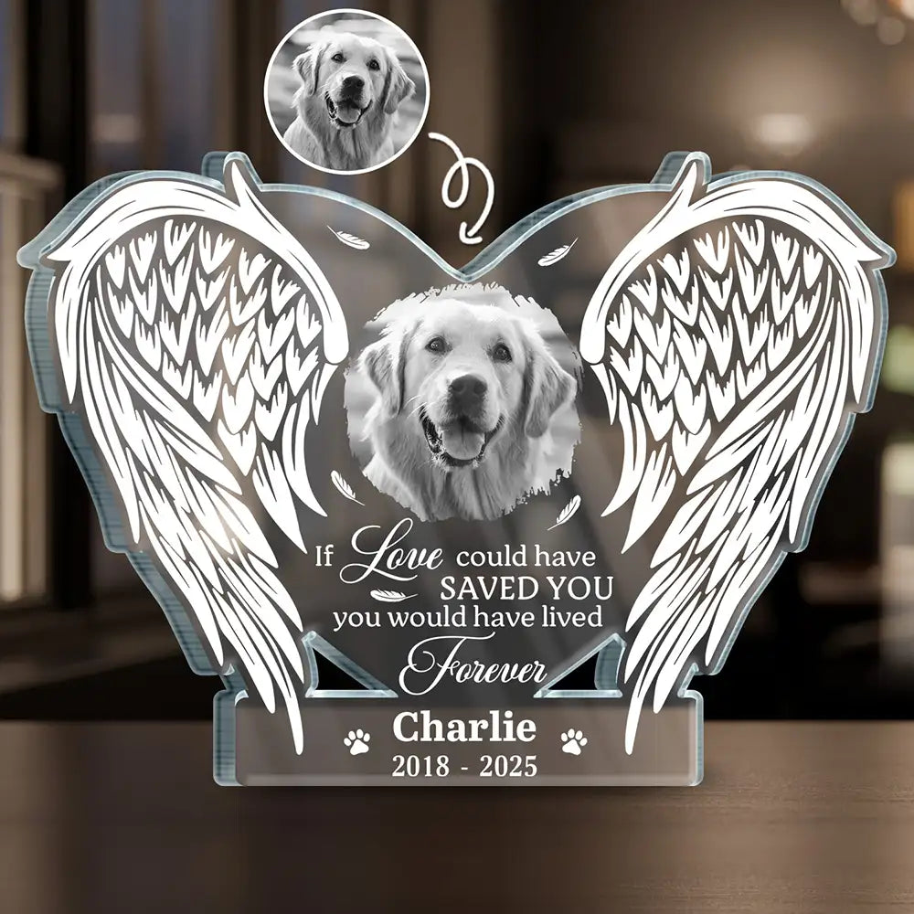 Custom Photo Memorial If Love Could Have Saved You - Personalized Custom Shaped Acrylic Plaque