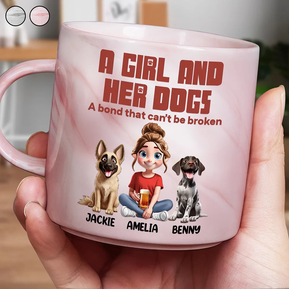A Bond That Can't Be Broken Dog Dad Dog Mom - Personalized Marble Mug