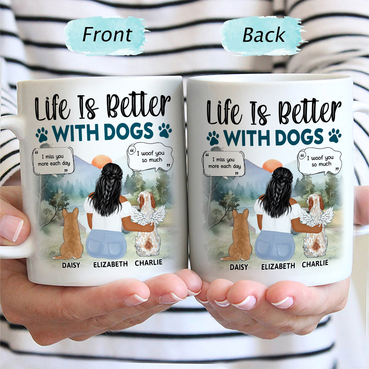 A Connection That Can’t Be Broken - Memorial Gift For Dog Lovers, Dog Mom, Dog Dad - Personalized Mug