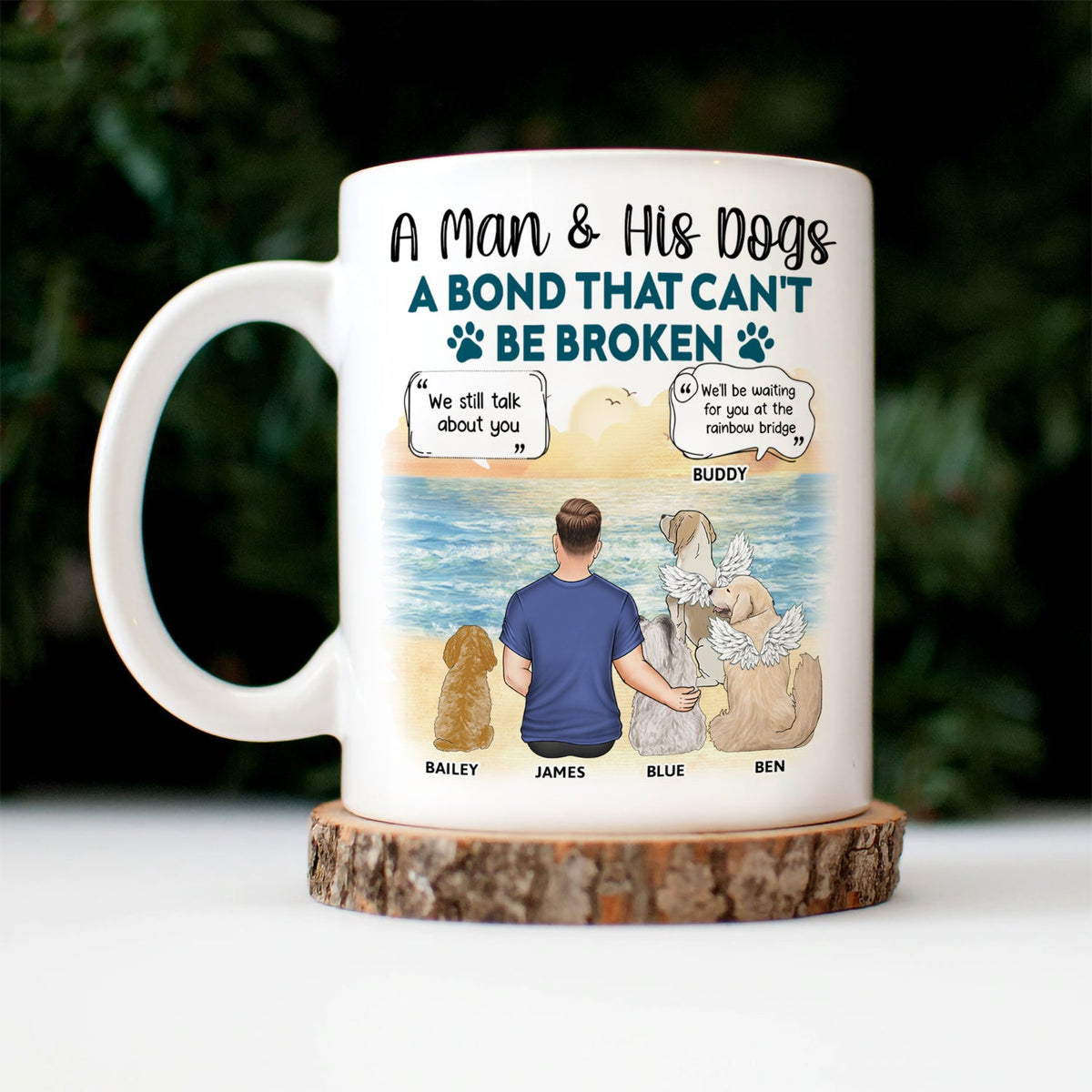 A Connection That Can’t Be Broken - Memorial Gift For Dog Lovers, Dog Mom, Dog Dad - Personalized Mug